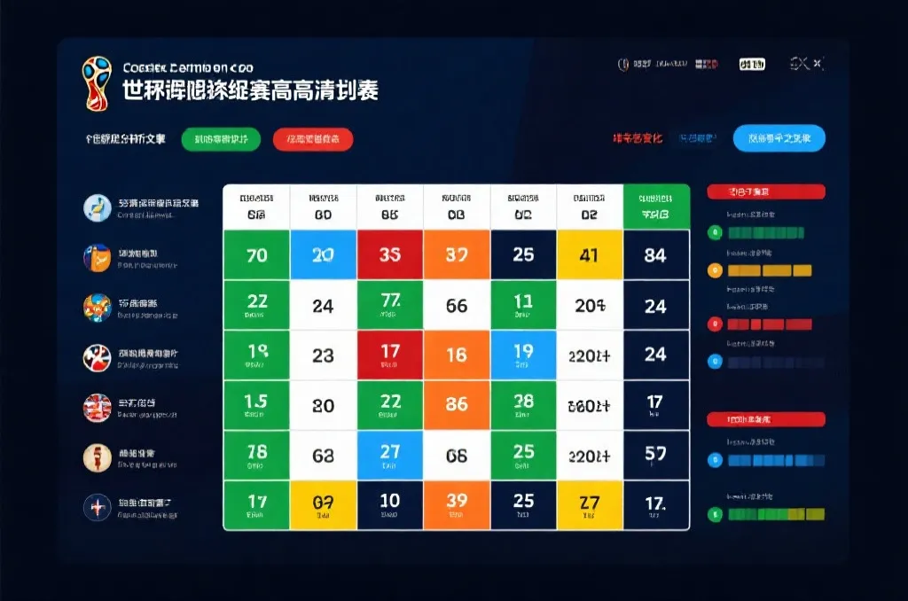 2026世界杯小组赛高清积分表截图示例